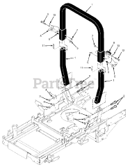 Scag STTII-61V-37BV-EFI - Scag Turf Tiger II 61" Zero-Turn Mower, 37hp Vanguard (SN: N1100001 - N1199999) STTII Roll-over Protection System