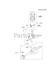 Kawasaki FE120D-BS01 - Kawasaki Engine PISTON/CRANKSHAFT