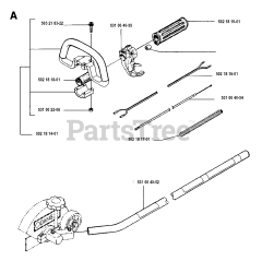 Husqvarna 125 E - Husqvarna Handheld Edger (Original) HANDLE &amp; CONTROLS