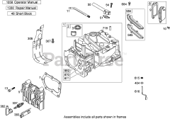 Toro 21027 - Toro 43cm Emotion Walk-Behind Mower (SN: 290003001 - 290999999) (2009) Cylinder Assembly Briggs and Stratton 122T07-2058-B1