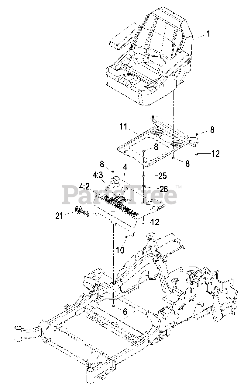 Exmark Lzas29ka604lp Exmark 60 Lazer Z As Zero Turn Mower 29hp Kawasaki Propane Sn 850000 919999 2010 Lzas Lp Seat Group Parts Lookup With Diagrams Partstree