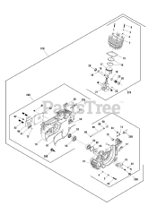 Murray MCS 1845-A - Murray 18" Chainsaw, 45cc (2014) Engine Group - Short Engine Assembly (CS00218)