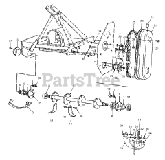 Cub Cadet 308 (190-308-100) - Cub Cadet 42" Rear PTO Tiller Rotor, Drive &amp; Skids