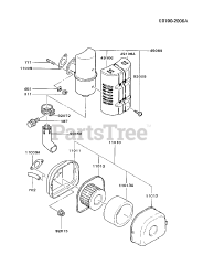 Kawasaki FG150D-AS01 - Kawasaki Engine AIR-FILTER/MUFFLER