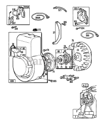 Briggs & Stratton 81232-8111-01 - Briggs & Stratton Horizontal Engine Blower Hsg,Rewind,Electrical