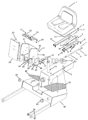 Gravely 990007 (PM 300) - Gravely Pro-Master Zero-Turn Mower, 18hp Kohler (SN: 000101 & Above) SULKY FRAME &amp; SEAT