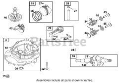 Toro 20814 - Toro 48cm Recycler Walk-Behind Mower (SN: 210000001 - 210999999) (2001) Crankcase/crankshaft/piston/and Valve Assembly Briggs And Stratton Model 12f802-1770-B1