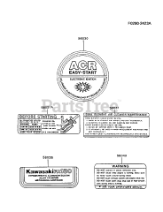 Kawasaki FA130D-AS21 - Kawasaki Engine LABEL