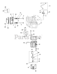 Cub Cadet RZT-L42 (17AFCACS010) - Cub Cadet 42" RZT Zero-Turn Mower (2013) Kohler SV715-3027 Head, Valve &amp; Breather