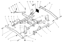 Toro 78345 - Toro 42" Side-Discharge Mower Deck for 300 Series GT Tractors (SN: 220000001 - 220999999) (2002) Lift Assembly