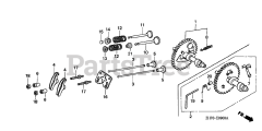 Honda GX120 K1 SX (GC01) - Honda Engine, Made in Japan (SN: GC01-2000001 - GC01-4299999) CAMSHAFT