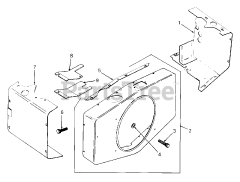 Cub Cadet 1541 (141-651-100) - Cub Cadet Garden Tractor (SN: 800000 - 816508) Baffles And Shroud