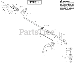 Poulan PP 125 - Poulan String Trimmer, Type 1 (2009-03) Shaft Type - 1