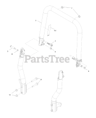 Exmark RAE708GEM60300 - Exmark 60" Radius E-Series Zero-Turn Mower, Exmark 708 (SN: 400000000 - 402082299) (2017) Roll-Over Protection System Assembly