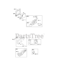 Briggs & Stratton 12J707-1716-E1 - Briggs & Stratton Vertical Engine Air Cleaner, Exhaust System