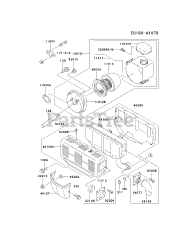 Kawasaki FE250D-CS05 - Kawasaki Engine AIR-FILTER/MUFFLER