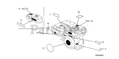 Honda GX390 U1 VXE4 (GCANK) - Honda Engine, Made in Japan (SN: GCANK-1000001 - GCANK-9999999) LABEL