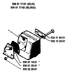 Husqvarna 45 - Husqvarna Chainsaw (1988-02) Muffler