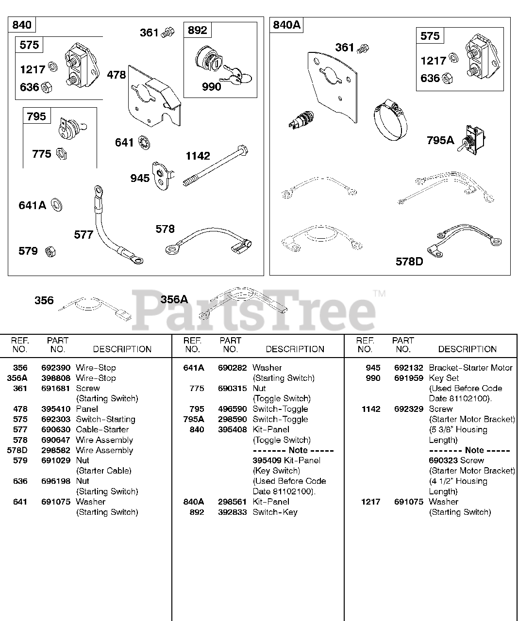 Briggs & Stratton 2434310627XX Briggs & Stratton Horizontal Engine
