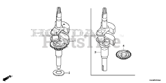 Honda HRR216 K6 VXAA (MZCG) - Honda 21" Walk-Behind Mower, Made in USA (SN: MZCG-8000001 - MZCG-8199999) CRANKSHAFT