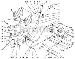 Toro 72042 (264-6) - Toro Yard Tractor (SN: 069000001 - 069999999) (1996) Lift Lever And Height Of Cut