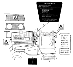 AGCO 410 S (1600299) - AGCO Lawn Tractor, 10hp Decal Group (1506I36)