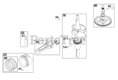 Briggs & Stratton 40T877-0015-B5 - Briggs & Stratton Vertical Engine Crankshaft Group