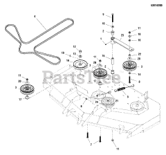 Simplicity 5900821 - Simplicity Citation 61" Zero-Turn Mower, 28hp Briggs & Stratton 61" Mower Deck - Pulleys, Belts &amp; Idler Arm