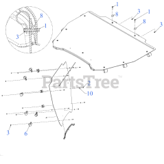 Cub Cadet 39A70051 (39A70051100) - Cub Cadet Utility Vehicle Windshield Kit for CX400 Replacement Parts