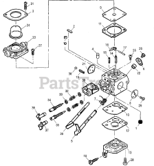 McCulloch MAC 320 B (41BS321G077) - McCulloch Blower Carburetor Assembly