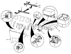 Cub Cadet 805 (136-192-100) - Cub Cadet Lawn Tractor Relays, Switches, Circuit Breaker &amp; Wiring-Instrmnt Pnl &amp; Btt