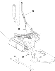 Toro 74923 TE (6000) - Toro 132cm Z Master Zero-Turn Mower, Side-Discharge Deck (SN: 290000001 - 290999999) (2009) Fuel System Assembly