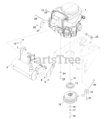 Exmark VTS541KA363CA - Exmark 36" Vantage S-Series Stand-On Mower, Kawasaki, CARB (SN: 313000000 - 313999999) (2013) Engine Assembly
