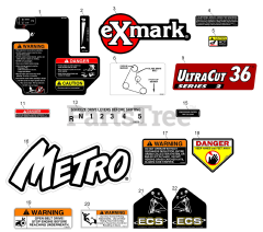 Exmark MG16KA362 - Exmark 36" Metro Walk-Behind Mower, 16hp Kawasaki (SN: 920000 - 999999) (2011) Decals