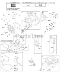 Briggs & Stratton 129H02-0115-E1 - Briggs & Stratton Vertical Engine Camshaft, Crankshaft, Cylinder, Engine Sump, Kit/Gasket, Lubrication, Piston Group, Valves