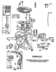 Toro 58070 - Toro 26" Tiller (SN: 003000001 - 003999999) (1983) Engine Briggs  Stratton Model 130292-1671-02 (continued) 2