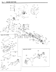 RedMax EB 430 - RedMax Backpack Blower (Original) 002 - ENGINE
