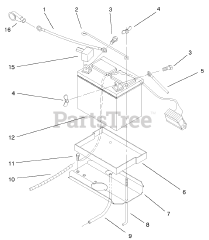 Toro 72115 (270-H) - Toro Lawn & Garden Tractor (SN: 099000001 - 099999999) (1999) Battery Assembly