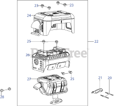 MTD 170-NU - MTD 280cc Engine 170-NU Muffler