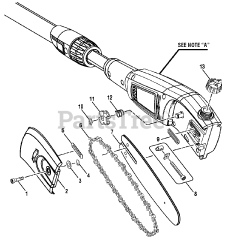 Ryobi RY 43161 - Ryobi Pole Saw, Electric General Assembly (Part 1)