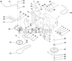 Toro 38694 - Toro 36" Walk-Behind Mower, Fixed Deck, T-Bar, Gear Drive (SN: 290000001 - 290999999) (2009) TRANSMISSION DRIVE ASSEMBLY