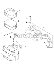 Cub Cadet i1046 (17AF9BKH709) - Cub Cadet 46" Zero-Turn Mower (2007 & Before) Air Filter Intake Manifold