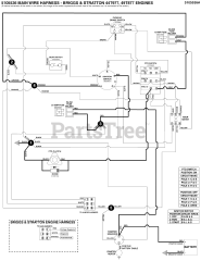 Snapper Pro S 125XT (5901630) - Snapper Pro S125XT Series 52" Zero-Turn Mower, 25hp Briggs & Stratton Electrical Schematic - PTO Clutch Circuit B&amp;S 44T977, 49T877 S/N: 2017954956 &amp; Above