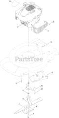 Toro 20332 C - Toro 22" Recycler Walk-Behind Mower (SN: 314000001 - 314999999) (2014) Engine and Blade Assembly