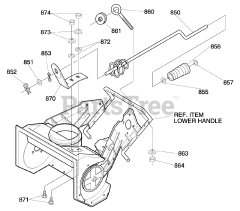 Scotts 620000x31A - Scotts 20" Snow Thrower (2000) Chute Control Rod Assembly