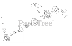 Briggs & Stratton 356447-0714-B5 - Briggs & Stratton Horizontal Engine Flywheel/Ignition/Starter Group