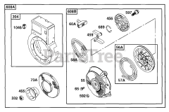 Briggs & Stratton 90202-0101-01 - Briggs & Stratton Horizontal Engine Blower Hsg, Rewind Assy