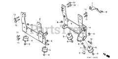 Honda H5518 NA2/D (TZAC) - Honda Multi-Purpose Tractor, Made in Japan (SN: TZAC-3500001 - TZAC-3599999) ENGINE MOUNT