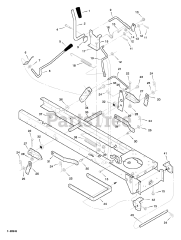 Briggs & Stratton 38515x92B - Briggs & Stratton 38" Lawn Tractor (1998) Mower Housing Suspension