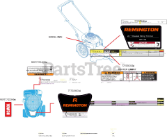 Remington RM 1159 (25A-26J7783) - Remington Walk-Behind Trimmer (2016) Label Map